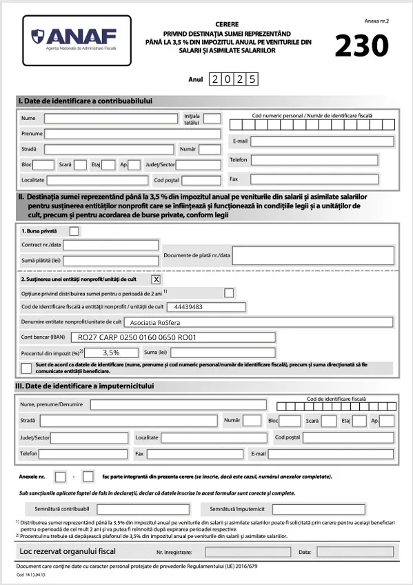 Formular 230 Formular 230